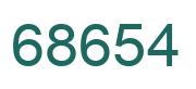 Number 68654 green image