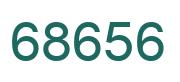 Number 68656 green image