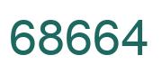 Number 68664 green image