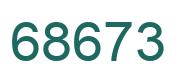 Number 68673 green image