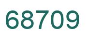 Number 68709 green image