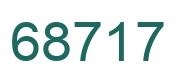 Number 68717 green image