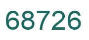 Number 68726 green image