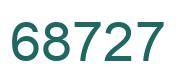 Number 68727 green image