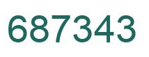 Number 687343 green image