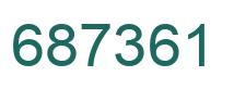 Number 687361 green image