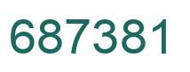 Number 687381 green image