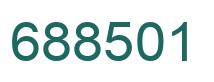 Number 688501 green image