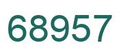 Number 68957 green image