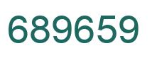 Number 689659 green image