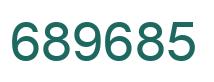 Number 689685 green image