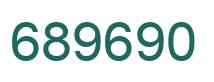 Number 689690 green image