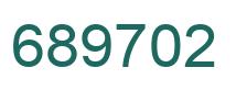 Number 689702 green image