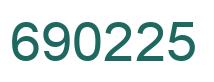 Number 690225 green image