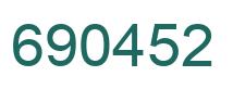 Number 690452 green image