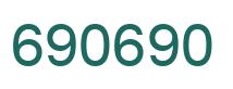 Number 690690 green image