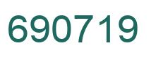 Number 690719 green image