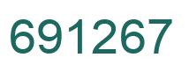 Number 691267 green image