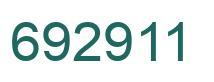 Number 692911 green image