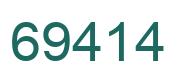 Number 69414 green image