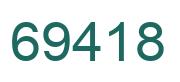 Number 69418 green image