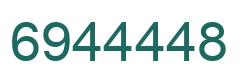 Number 6944448 green image