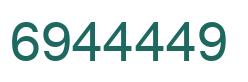 Número 6944449 imagen verde