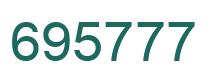 Number 695777 green image