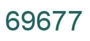 Number 69677 green image
