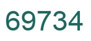 Number 69734 green image