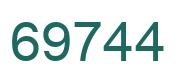 Number 69744 green image