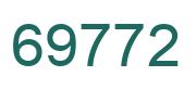 Number 69772 green image