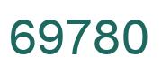 Number 69780 green image