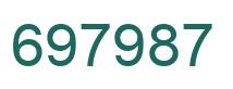 Number 697987 green image
