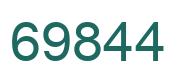 Number 69844 green image