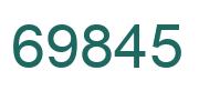 Number 69845 green image