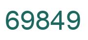 Number 69849 green image