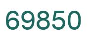 Number 69850 green image