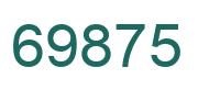 Number 69875 green image