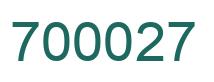 Number 700027 green image