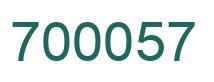 Number 700057 green image