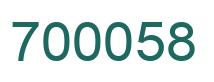 Number 700058 green image