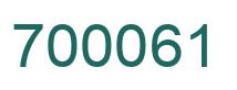 Number 700061 green image
