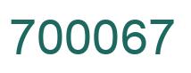 Number 700067 green image