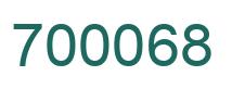 Number 700068 green image