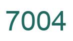 Number 7004 green image