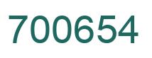 Number 700654 green image