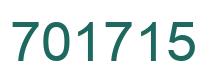 Number 701715 green image
