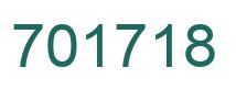 Number 701718 green image