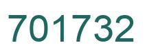 Number 701732 green image